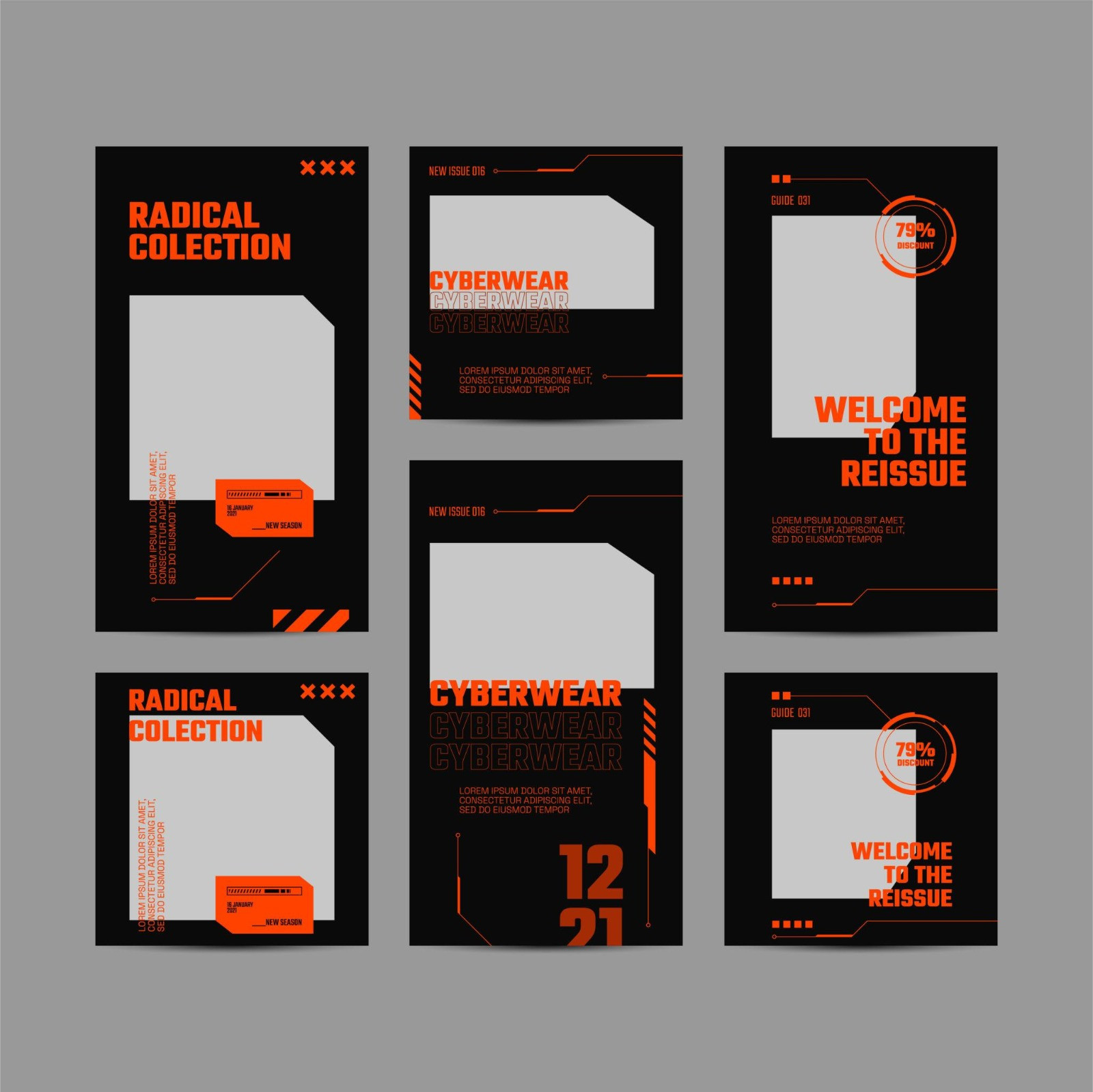 Cyberpunk Techwear & Streetwear Social Media Template